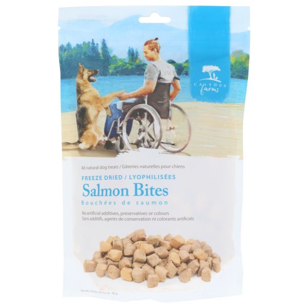 CALEDON FARMS: Freeze Dried Dog Treats Salmon Bites, 3.2 oz