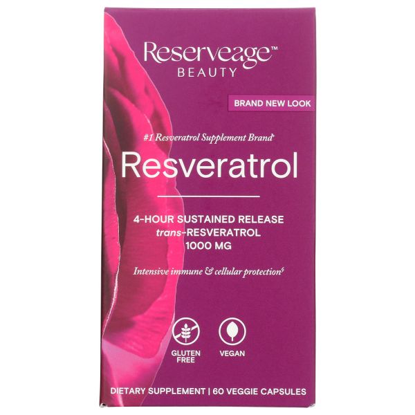 RESERVEAGE: Resveratrol 1000mg, 60 ea