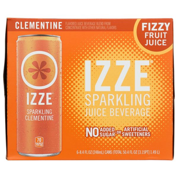 IZZE BEVERAGE: Sparkling Clementine Juice 6pk, 50.4 fo