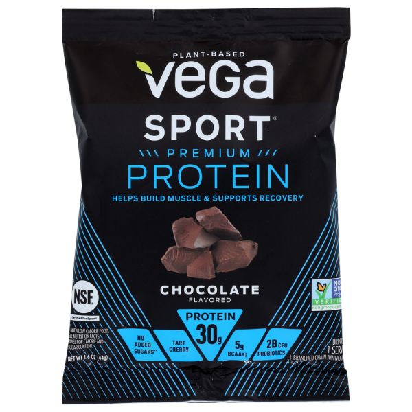 VEGA: Sport Premium Plant Based Protein Powder Chocolate, 1.6 oz