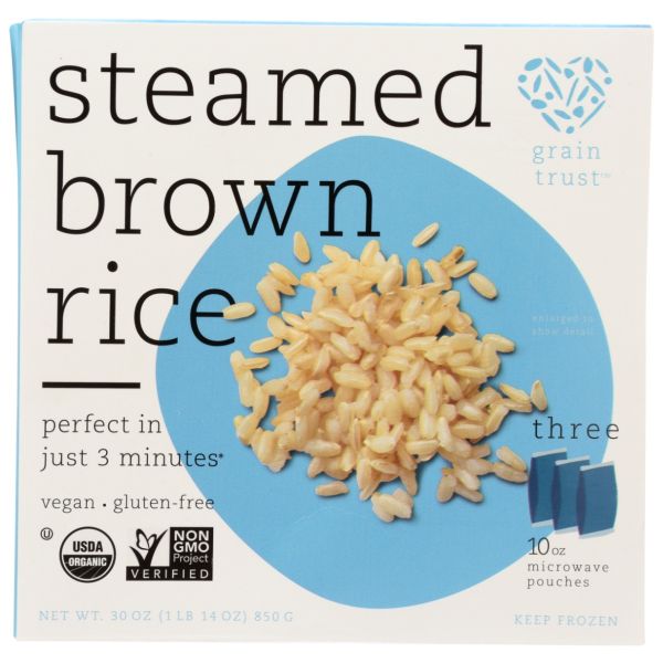 GRAIN TRUST: Steamed Brown Rice, 30 oz