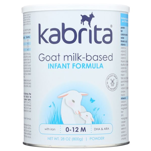 KABRITA: 0-12 Goat Milk-Based Infant Formula with Iron, 28 oz