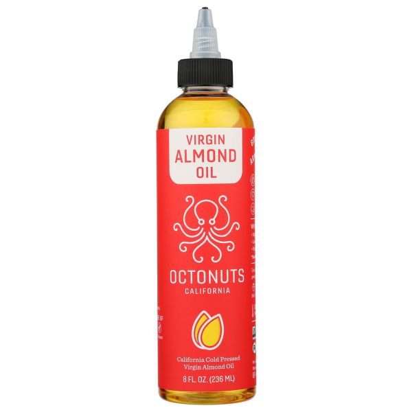 OCTONUTS: California Cold Pressed Virgin Almond Oil, 8 oz