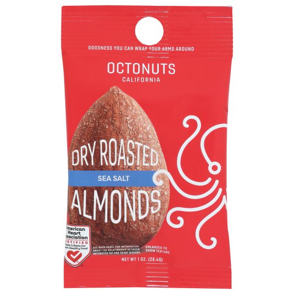 OCTONUTS: Dry Roasted Sea Salted Almonds, 1 oz