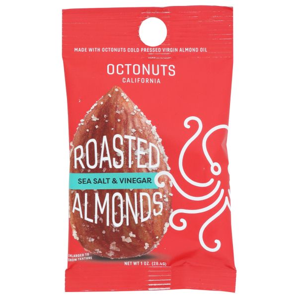 OCTONUTS: Sea Salt and Vinegar Roasted Almonds, 1 oz