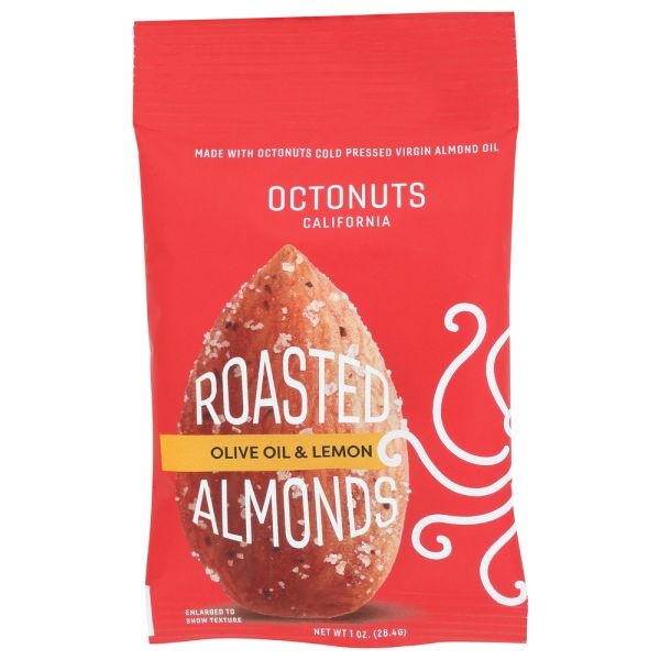 OCTONUTS: Olive Oil and Lemon Roasted Almonds, 1 oz