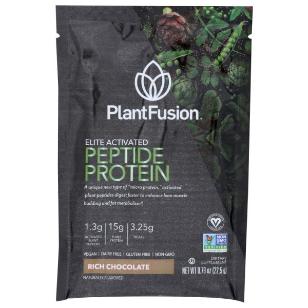 PLANTFUSION: Elite Activated Peptide Protein Rich Chocolate, 0.79 oz