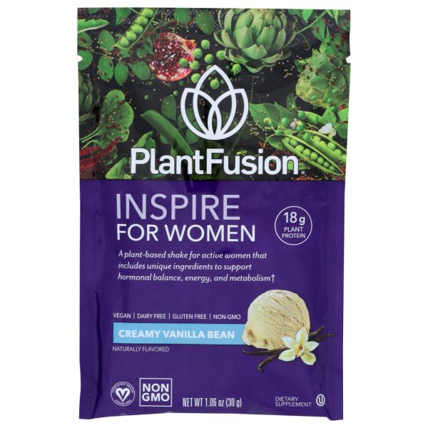 PLANTFUSION: Inspire For Women Creamy Vanilla Bean Packet, 1.06 oz