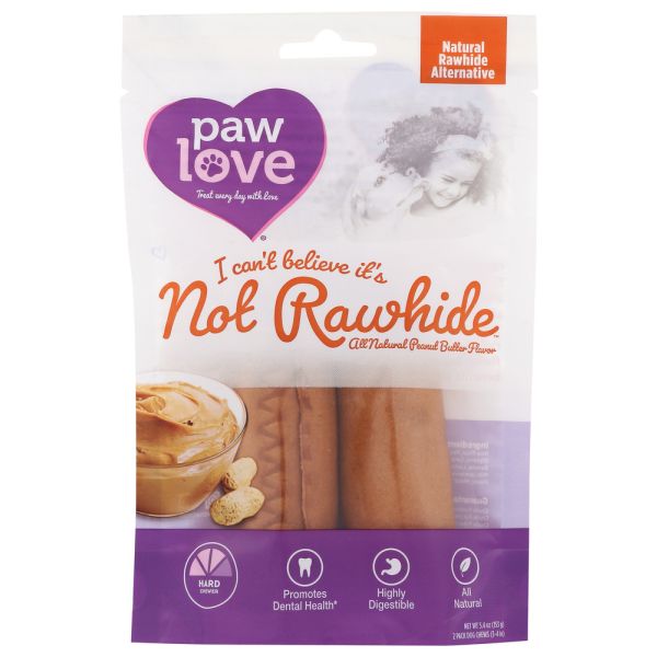 PAW LOVE: Not Rawhide Peanut Butter, 2 pc