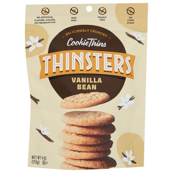 MRS. THINSTER'S: Vanilla Bean Cookie Thins, 4 oz