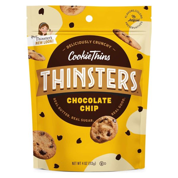 MRS THINSTERS: Cookie Thin Chocolate Chip, 4 oz