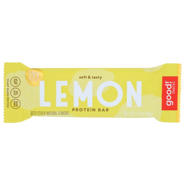 GOOD SNACKS: Lemon Protein Bar, 2.12 oz