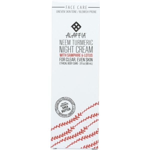 ALAFFIA: Neem Turmeric Night Cream, 3 fl oz