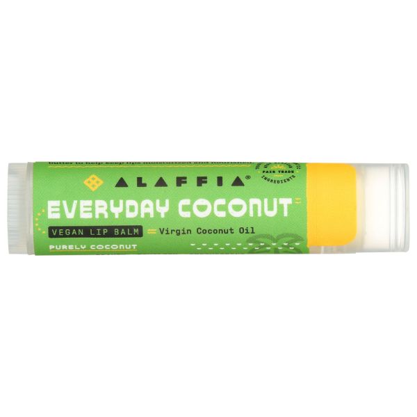 ALAFFIA: Everyday Coconut Vegan Lip Balm Purely Coconut, 0.15 oz