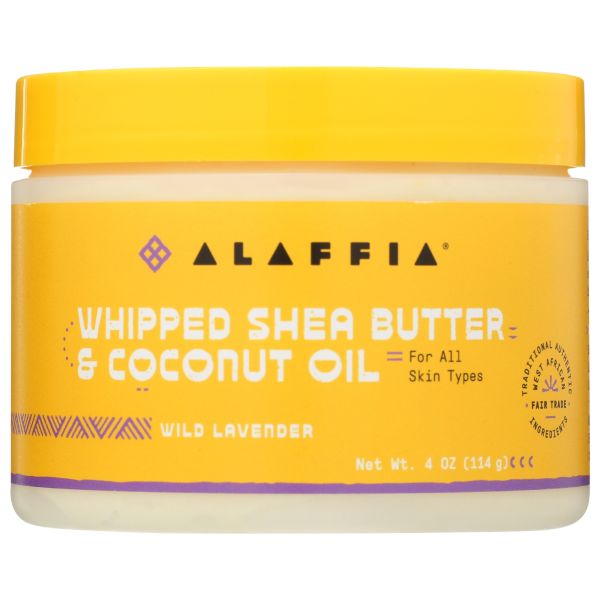 ALAFFIA: Whipped Shea Butter and Coconut Oil Wild Lavender, 4 oz