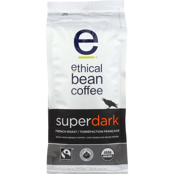 ETHICAL BEAN: Coffee Whole Super Dark French Roast, 12 oz