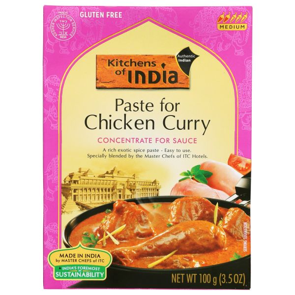 KITCHENS OF INDIA: Paste For Chicken Curry, 3.5 oz