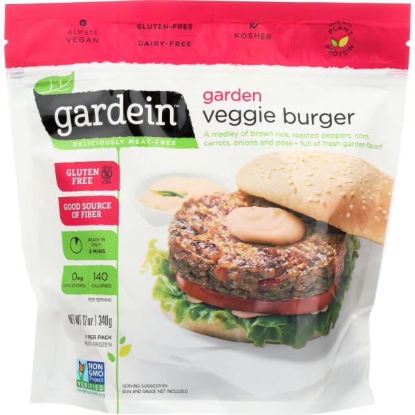 GARDEIN: Gluten Free Garden Veggie Burger, 12 oz