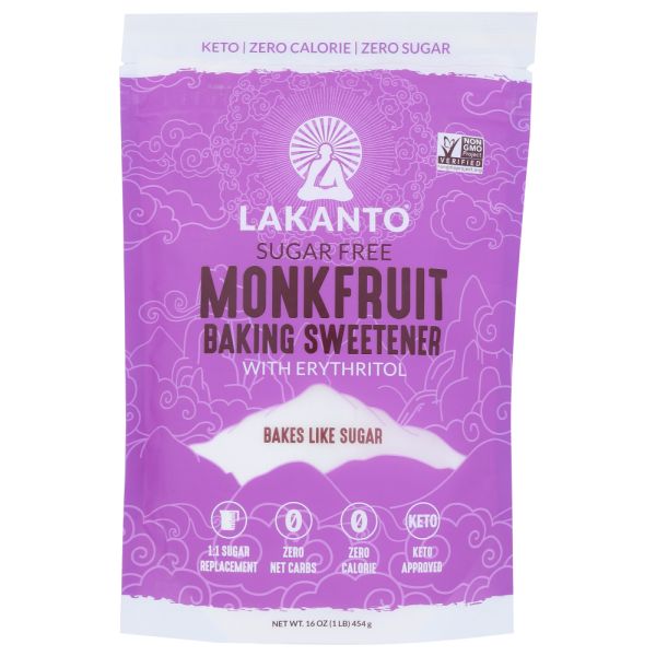LAKANTO: Sugar Free Monkfruit Baking Sweetener, 16 oz