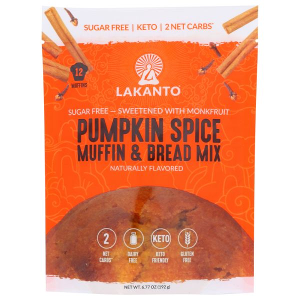 LAKANTO: Pumpkin Spice Muffin Bread Mix, 6.77 oz