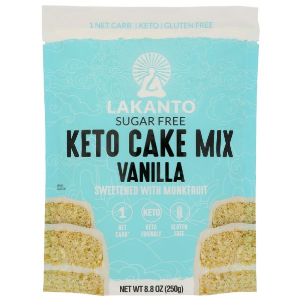 LAKANTO: Keto Cake Mix Vanilla, 8.8 oz