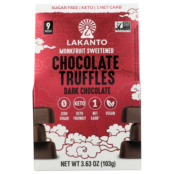 LAKANTO: Truffles Choc Dark Choc, 3.63 oz