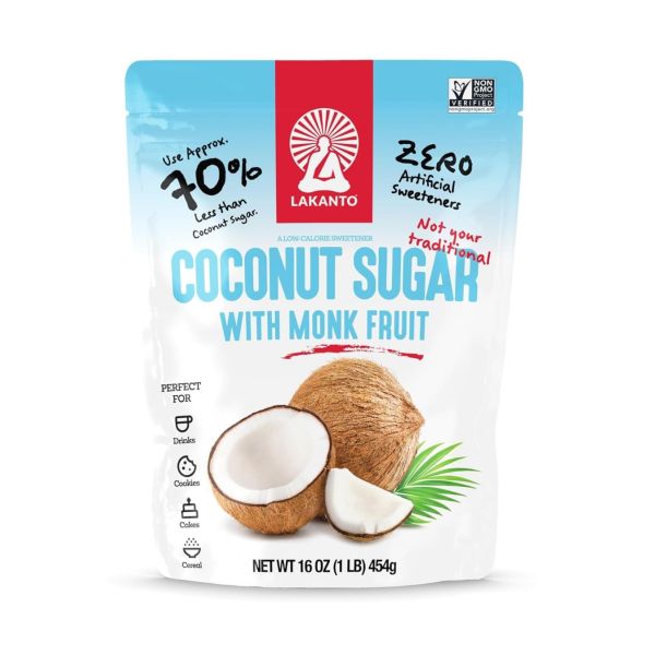 LAKANTO: Coconut Sugar with Monk Fruit, 16 oz