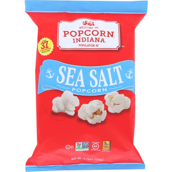 POPCORN INDIANA: All Natural Popcorn Sea Salt, 4.5 oz