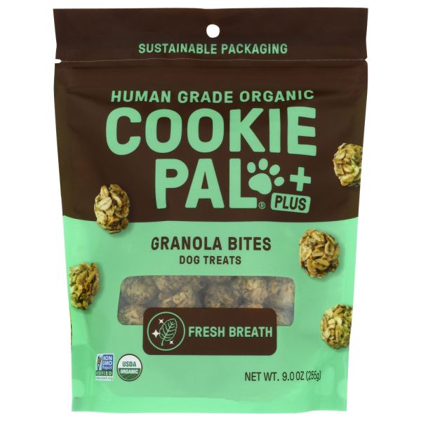 COOKIE PAL: Fresh Breath Dog Treats Granola Bites, 9 oz