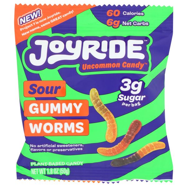 PROJECT 7: Worms Gummy Sour L Sugar, 1.8 oz