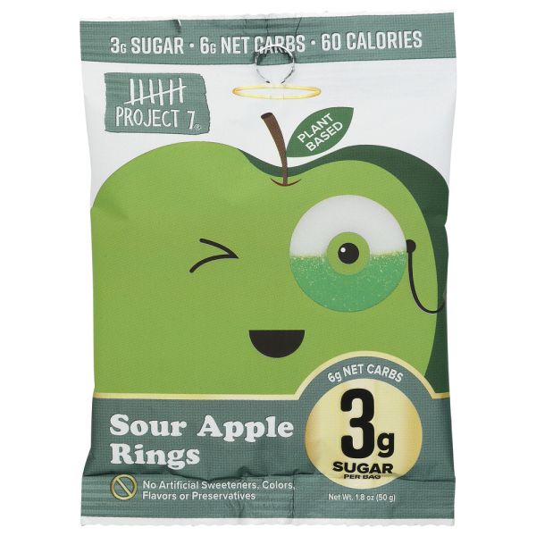 PROJECT 7: Rings Apple Sour Low Sugr, 1.8 oz