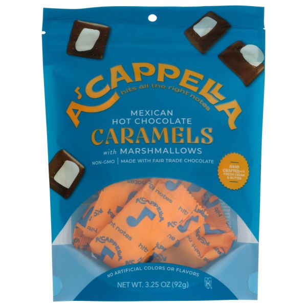 A CAPELLA: Mexican Hot Chocolate Caramels with Marshmallows, 3.25 oz