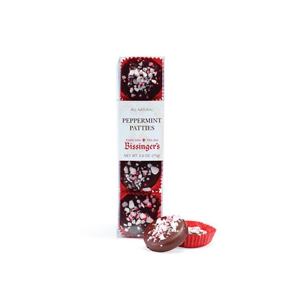 BISSINGERS: Peppermint Patties Dark Chocolate, 4 pc