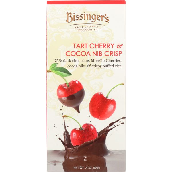 BISSINGERS: Tart Cherry & Cocoa Nib Crisp Bar, 3 oz