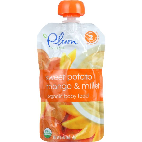 PLUM ORGANICS: Baby Food Sweet Potato Mango Millet, 3.5 oz