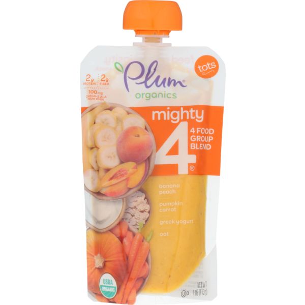 Plum Organics Mighty 4 Pumpkin Pomegranate Quinoa Greek Yogurt, 4 Oz