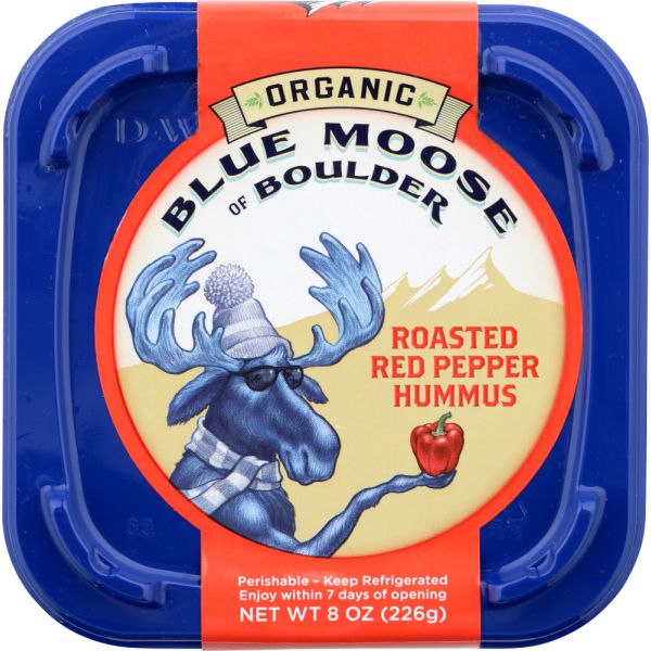 BLUE MOOSE OF BOULDER: Roasted Red Pepper Hummus, 8 oz