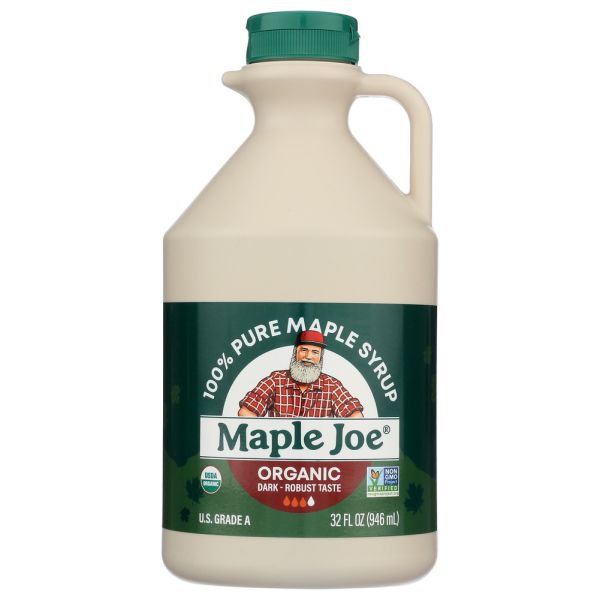 MAPLE JOE: Organic Dark Maple Syrup, 32 fo