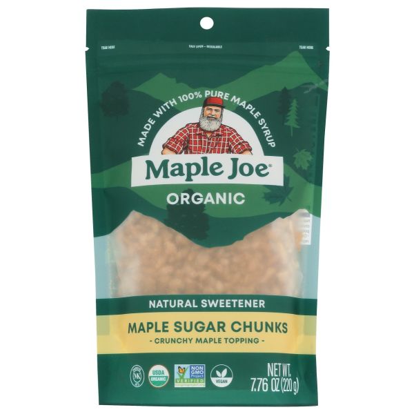 MAPLE JOE: Organic Maple Sugar Chunks, 7.76 oz