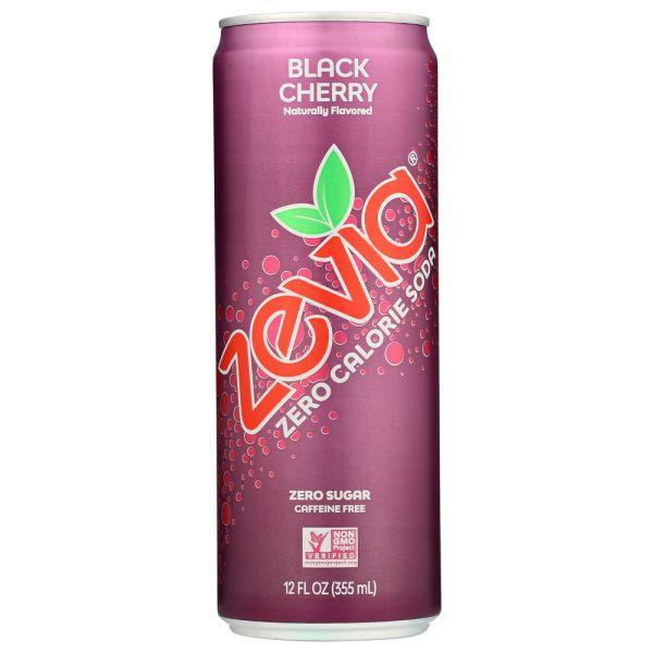 ZEVIA: Black Cherry Soda, 12 fo