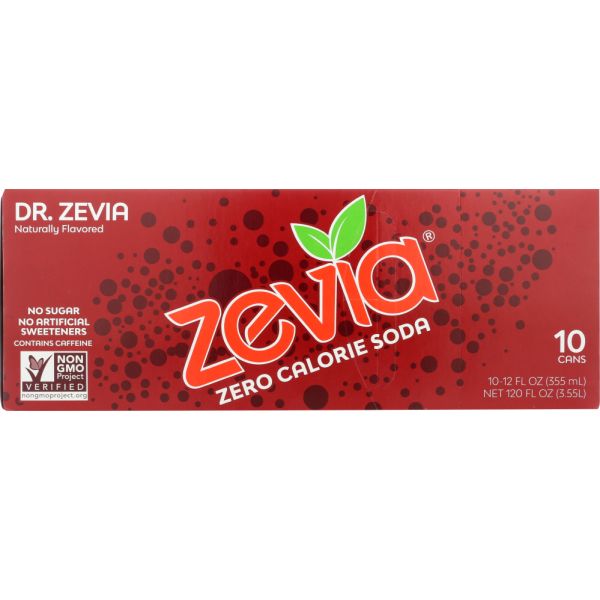 ZEVIA: Dr. Zevia Zero Calorie Soda 10 Pack, 120 fl oz