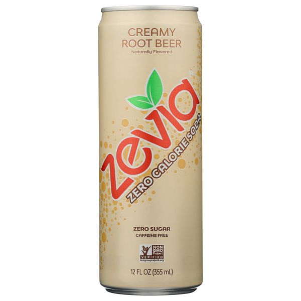 ZEVIA: Creamy Root Beer Soda, 12 fo