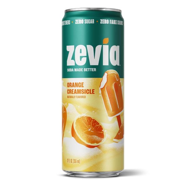 ZEVIA: Orange Creamsicle Soda, 12 fo