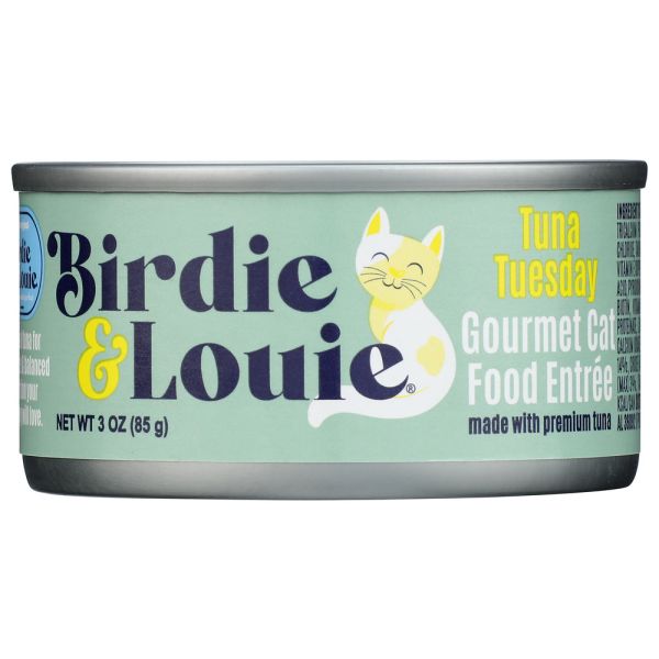 BIRDIE & LOUIE: Tuna Tuesday Wet Cat Food Gourmet Entrees, 3 oz