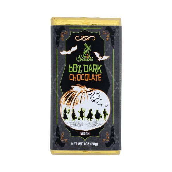 SJAAKS ORGANIC CHOCOLATES: Chocolate Drk Halloween, 1 OZ