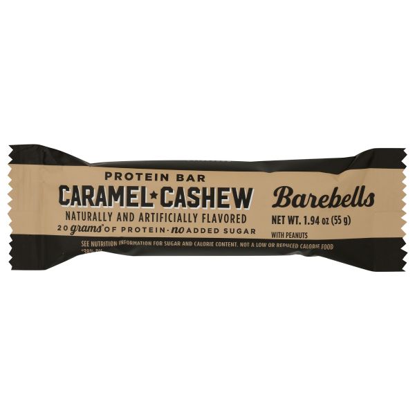 BAREBELLS: Caramel Cashew Protein Bar, 1.94 oz