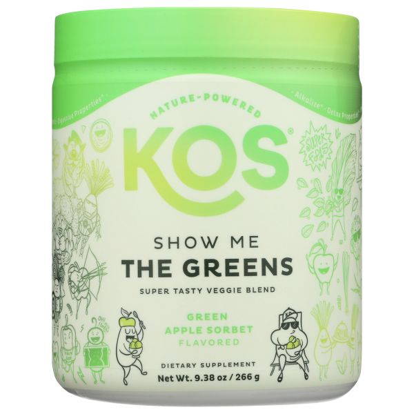 KOS: Show Me The Greens Green Apple Sorbet Flavored, 10 oz