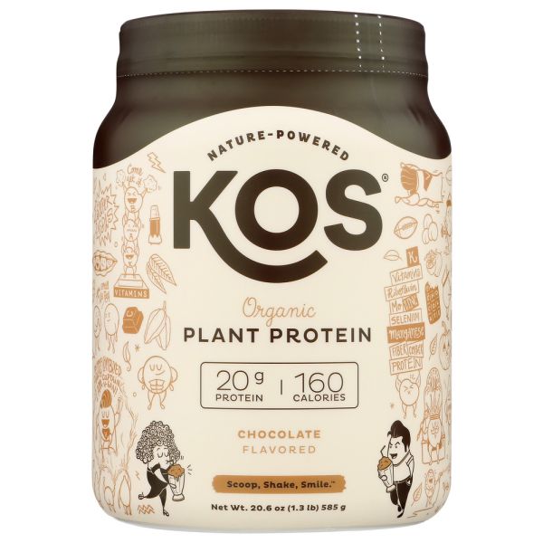 KOS: Chocolate Organic Plant Protein, 20.6 oz