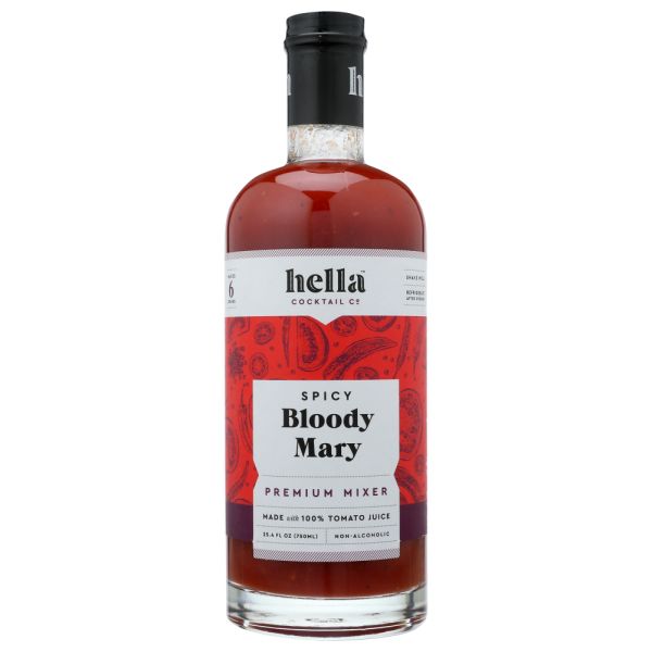 HELLA COCKTAIL: Spicy Bloody Mary Premium Mixer, 25.4 fo