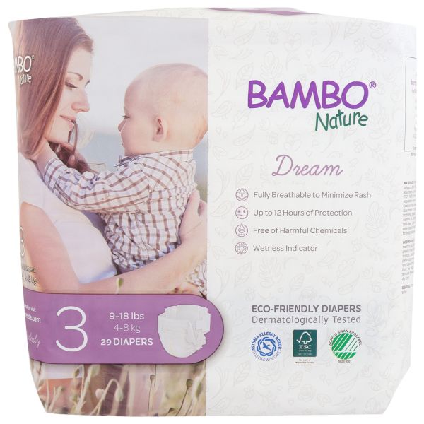 BAMBO NATURE: Diapers Baby Size 3, 29 pk